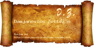 Damjanovics Zoltán névjegykártya