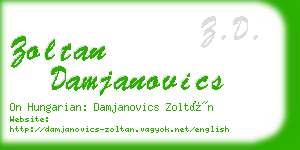 zoltan damjanovics business card